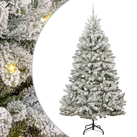 vidaXL Kunstkerstboom Groen en Wit 300 cm PVC en Metaal afbeelding2 - 1