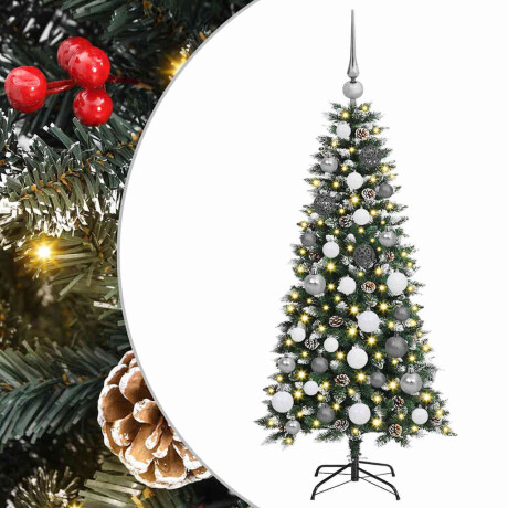 vidaXL Kunstkerstboom with Decorative String Lights Groen 120 cm PVC afbeelding2 - 1
