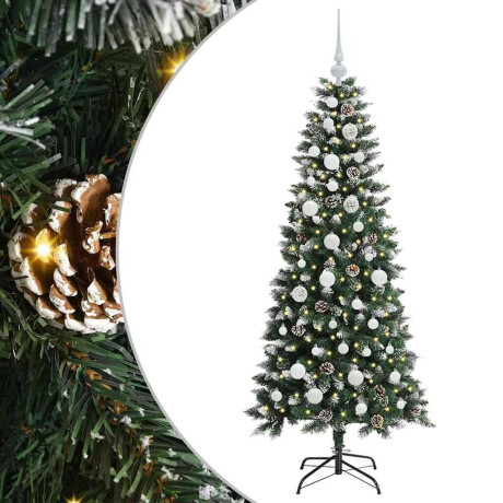 vidaXL Kunstkerstboom Groen 66 x 66 x 150 cm PVC en Plastic en Staal afbeelding2 - 1