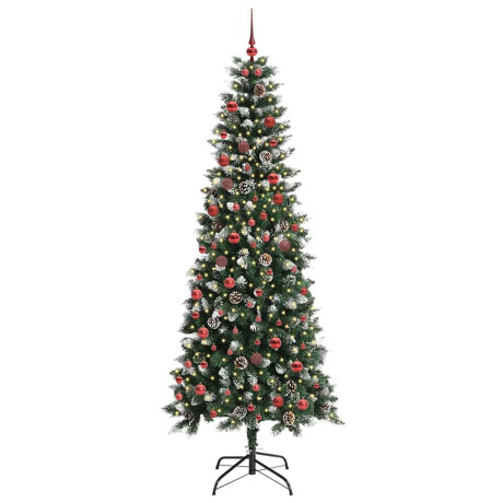 vidaXL Kunstkerstboom Groen 86 x 86 x 210 cm PVC en Plastic en Staal afbeelding2 - 1