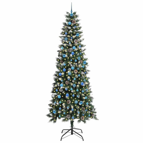 vidaXL Kunstkerstboom Groen 96 x 96 x 240 cm PVC en Plastic en Staal afbeelding2 - 1