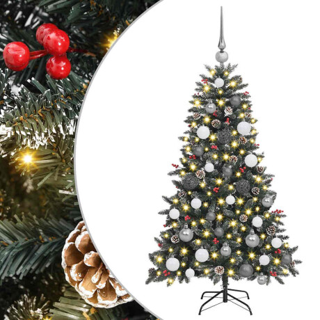 vidaXL Kunstkerstboom with Decorative String Lights Groen 120 cm PVC afbeelding2 - 1