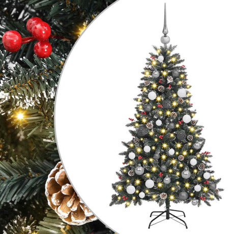 vidaXL Kunstkerstboom with Decorative String Lights Groen PVC afbeelding2 - 1