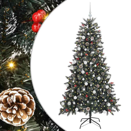 vidaXL Kunstkerstboom Groen 99 x 99 x 180 cm PVC en Plastic en Staal afbeelding2 - 1