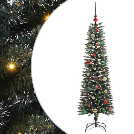 vidaXL Kunstkerstboom Groen 43 x 43 x 150 cm PVC en Plastic en Staal afbeelding2 - 1