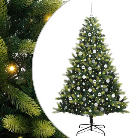 vidaXL Kunstmatige Gehingde Kerstboom 300 LEDs Groen 210 cm PVC en PE afbeelding2 - 1