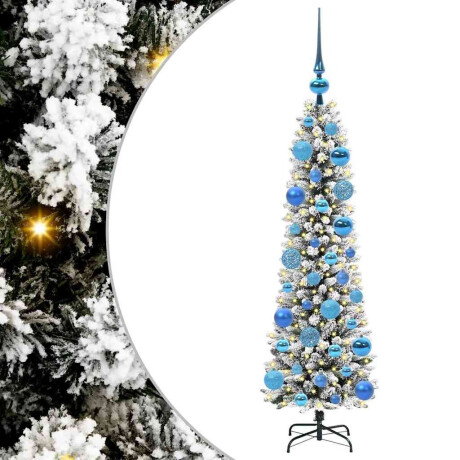 vidaXL Kunstkerstboom Groen en wit 120 cm PVC en Metaal en Plastic afbeelding2 - 1
