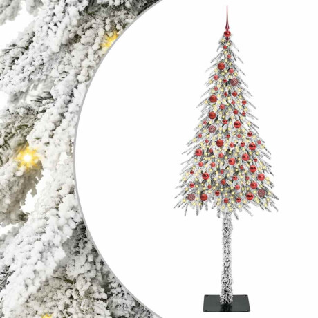 vidaXL Kerstboom met 300 LED met standaard Wit 210 cm PE en staal afbeelding2 - 1