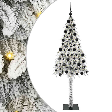 vidaXL Kerstboom met 300 LED met standaard Wit 210 cm PE en staal afbeelding2 - 1