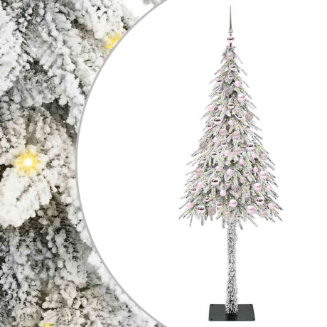 vidaXL Kerstboom met 300 LED met standaard Wit 210 cm PE en staal afbeelding2 - 1