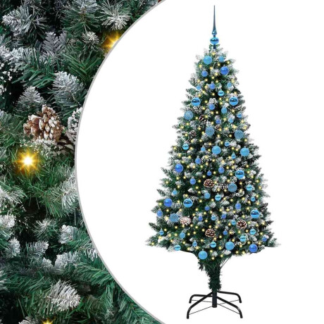 vidaXL Kunstkerstboom Groen 180 cm PVC en Staal en Kunststof afbeelding2 - 1