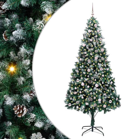 vidaXL Kunstkerstboom Groen 240 cm PVC en Staal en Kunststof afbeelding2 - 1