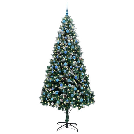 vidaXL Kunstkerstboom Groen 240 cm PVC en Staal en Kunststof afbeelding2 - 1