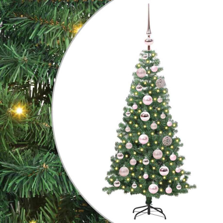 vidaXL Kerstboom met 150 LED met standaard Groen 120 cm PVC afbeelding2 - 1
