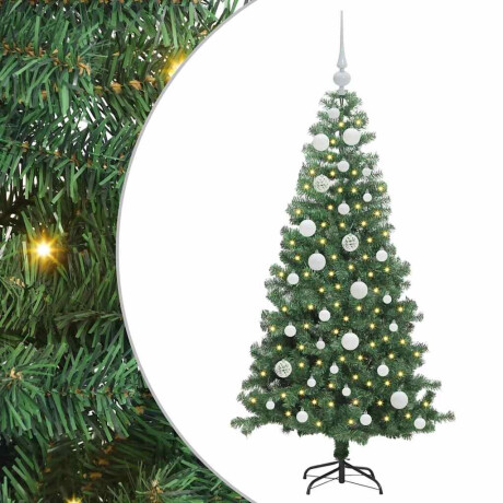 vidaXL Kerstboom met 150 LED met standaard Groen 120 cm PVC afbeelding2 - 1