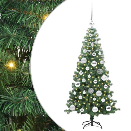 vidaXL Kerstboom met 150 LED met standaard Groen 120 cm PVC afbeelding2 - 1