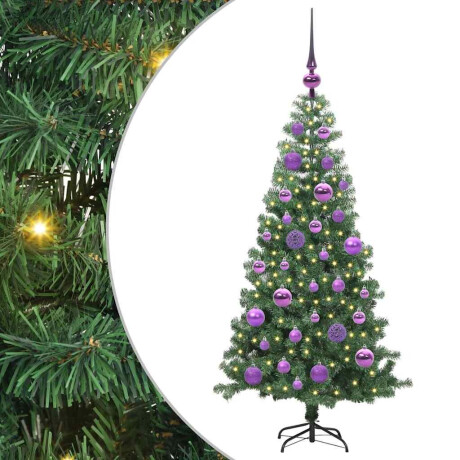 vidaXL Kerstboom met 150 LED met standaard Groen 120 cm PVC afbeelding2 - 1
