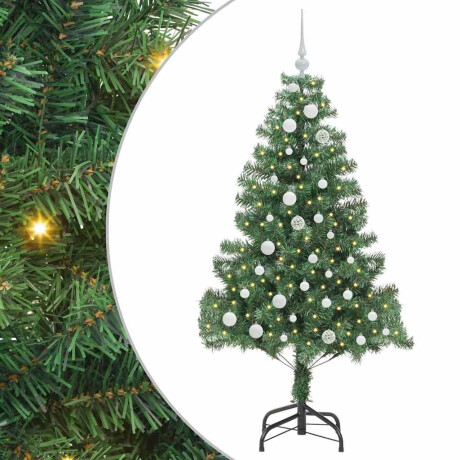 vidaXL Kerstboom met 150 LED met standaard Groen 150 cm PVC afbeelding2 - 1