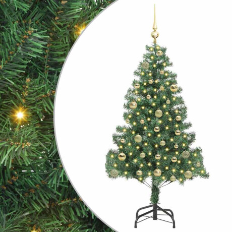 vidaXL Kerstboom met 150 LED met standaard Groen 150 cm PVC afbeelding2 - 1