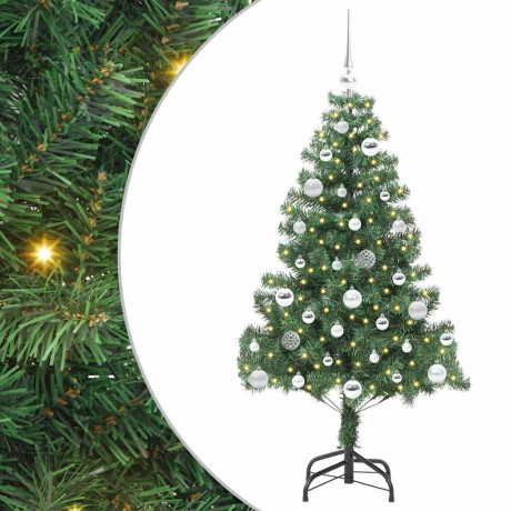 vidaXL Kerstboom met 150 LED met standaard Groen 150 cm PVC afbeelding2 - 1
