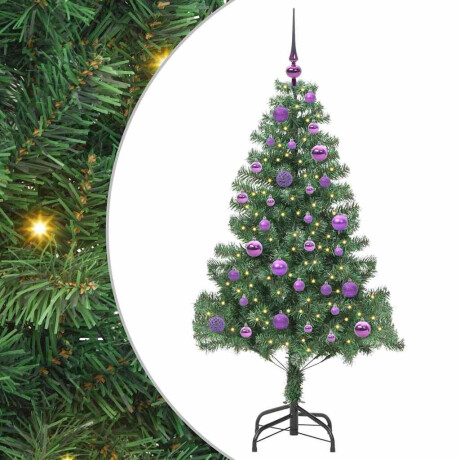 vidaXL Kerstboom met 150 LED met standaard Groen 150 cm PVC afbeelding2 - 1