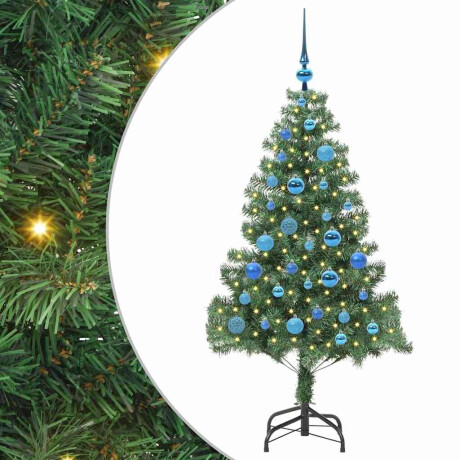vidaXL Kerstboom met 150 LED met standaard Groen 150 cm PVC afbeelding2 - 1