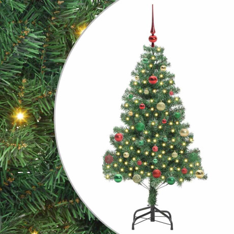 vidaXL Kerstboom met 150 LED met standaard Groen 150 cm PVC afbeelding2 - 1