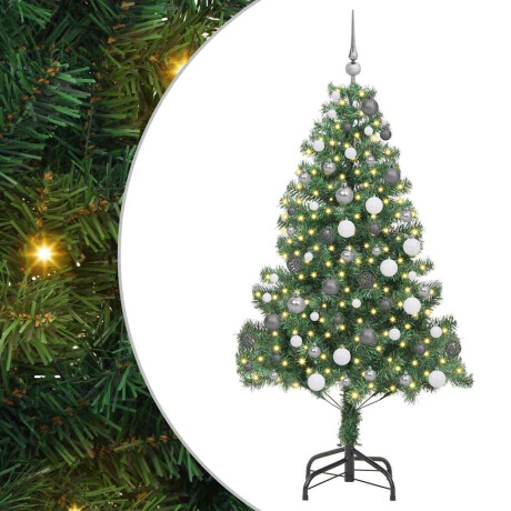 vidaXL Kunstkerstboom met LED -striplichten Groen 180 x 40 cm PVC afbeelding2 - 1