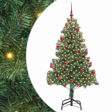 vidaXL Kerstboom met 300 LED met standaard Groen 180 cm PVC afbeelding2 - 1