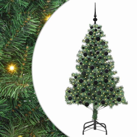 vidaXL Kerstboom met 300 LED met standaard Groen 180 cm PVC afbeelding2 - 1