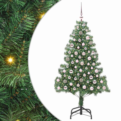 vidaXL Kerstboom met 300 LED met standaard Groen 180 cm PVC afbeelding2 - 1