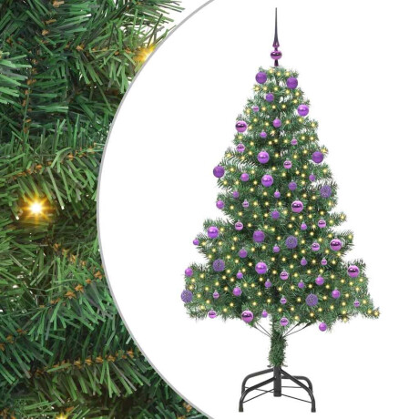 vidaXL Kerstboom met 300 LED met standaard Groen 180 cm PVC afbeelding2 - 1