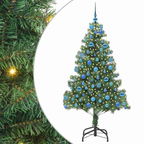 vidaXL Kerstboom met 300 LED met standaard Groen 180 cm PVC afbeelding2 - 1