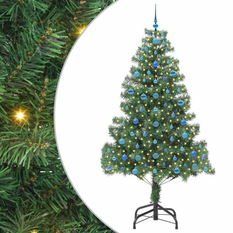 vidaXL Kerstboom met 300 LED met standaard Groen 210 cm PVC afbeelding2 - 1