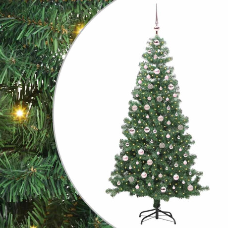 vidaXL Kerstboom met 300 LED met standaard Groen 240 cm PVC afbeelding2 - 1