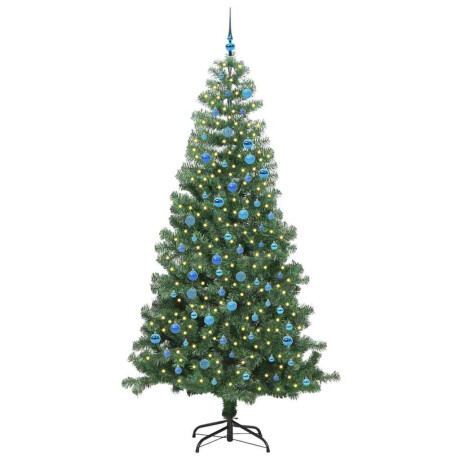 vidaXL Kerstboom met 300 LED met standaard Groen 240 cm PVC afbeelding2 - 1