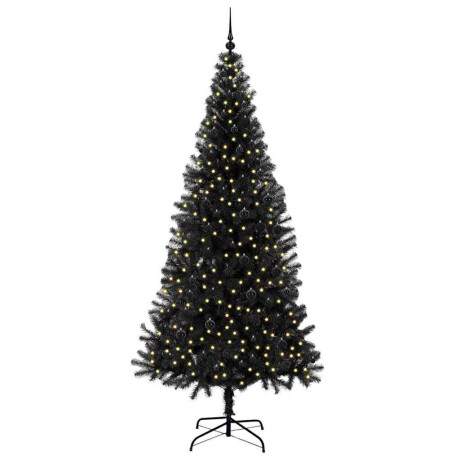 vidaXL Kerstboom met 300 LED met standaard Zwart 240 cm PVC afbeelding2 - 1