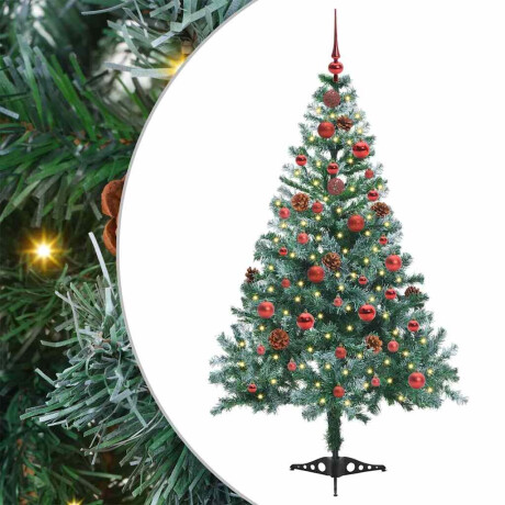 vidaXL Kunstkerstboom met 150 LED Groen 150 cm PVC en Staal afbeelding2 - 1