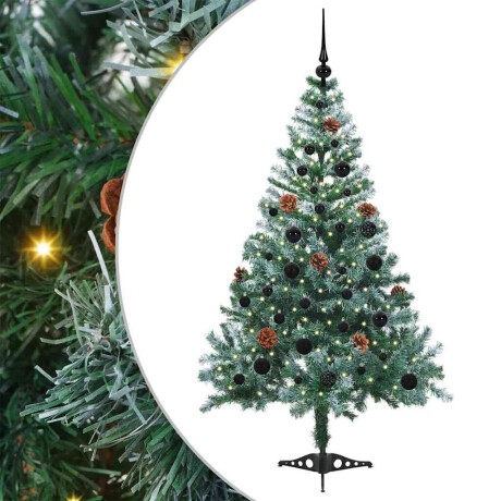 vidaXL Kunstkerstboom met 150 LED Groen 150 cm PVC en Staal afbeelding2 - 1