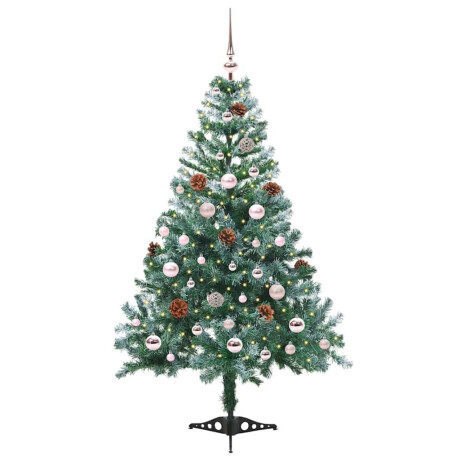 vidaXL Kunstkerstboom met 150 LED Groen 150 cm PVC en Staal afbeelding2 - 1