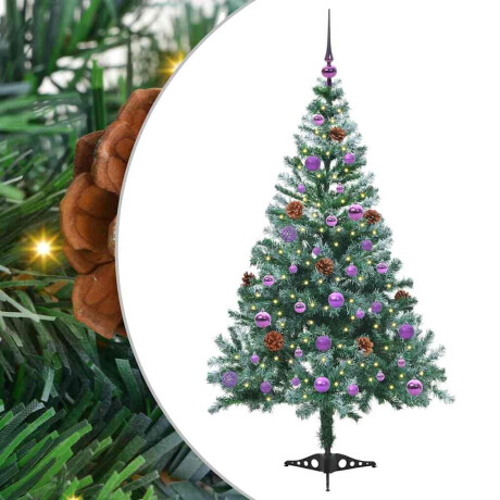 vidaXL Kunstkerstboom met 150 LED Groen 150 cm PVC en Staal afbeelding2 - 1