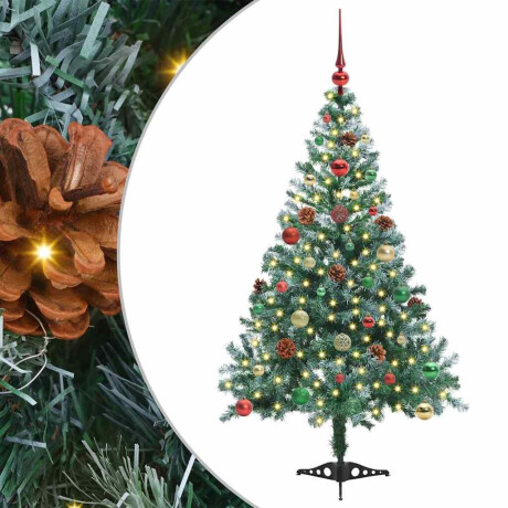 vidaXL Kunstkerstboom met 150 LED Groen 150 cm PVC en Staal afbeelding2 - 1