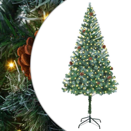 vidaXL Kunstkerstboom met 300 LED Groen 180 cm PVC en Staal afbeelding2 - 1