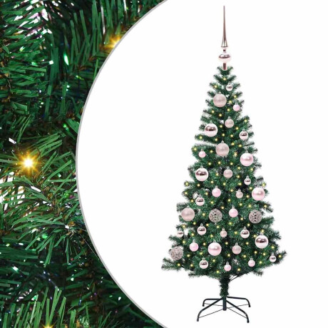 vidaXL Kunstmatig Voorverlicht Kerstboom Groen 120 cm PVC en Metaal afbeelding2 - 1