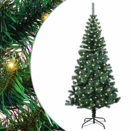 vidaXL Kunstkerstboom met decoratieve touwlichten Groen 150 cm PVC afbeelding2 - 1