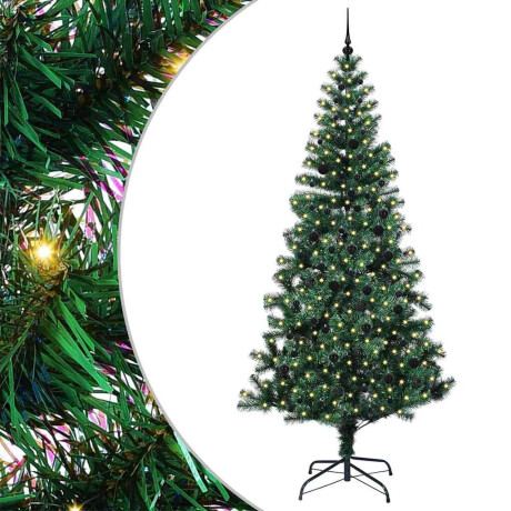 vidaXL Kunstmatig Voorverlicht Kerstboom Groen 240cm PVC en Metaal afbeelding2 - 1