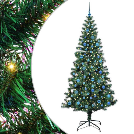 vidaXL Kunstmatig Voorverlicht Kerstboom Groen 240cm PVC en Metaal afbeelding2 - 1