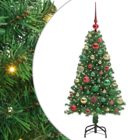 vidaXL Kunstkerstboom Groen 120 cm PVC en Staal en Kunststof afbeelding2 - 1