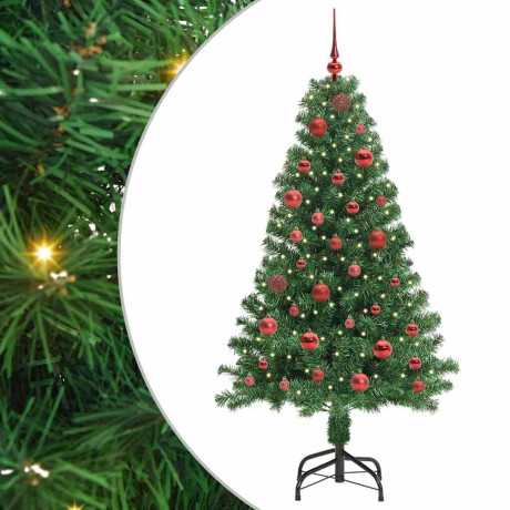 vidaXL Kunstkerstboom Groen 150 cm PVC en Staal en Kunststof afbeelding2 - 1