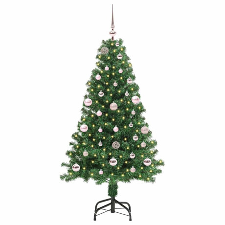 vidaXL Kunstkerstboom Groen 150 cm PVC en Staal en Kunststof afbeelding2 - 1